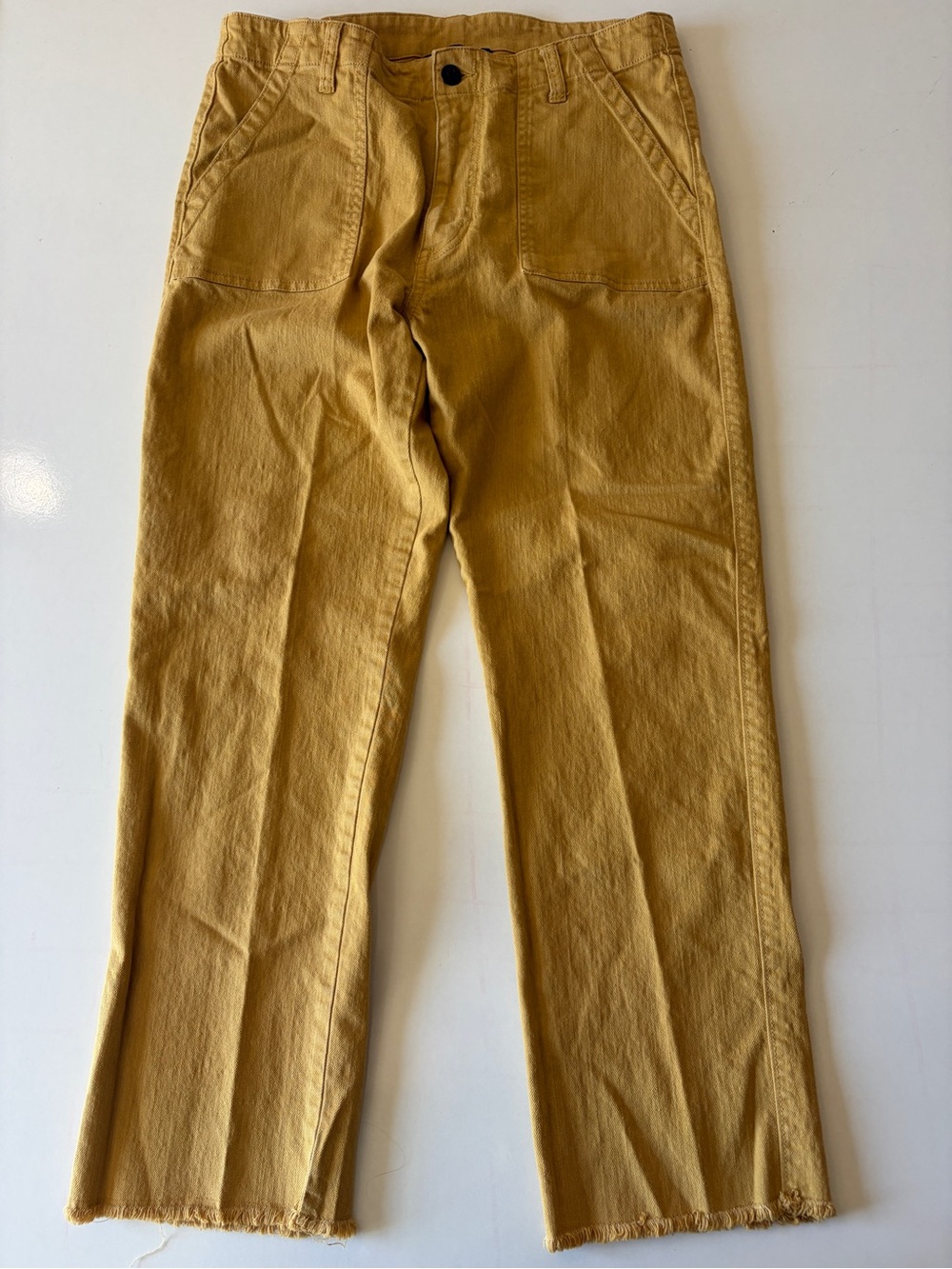 Backcountry Women’s Mustard Yellow outdoor cropped pants size 10 27” inseam